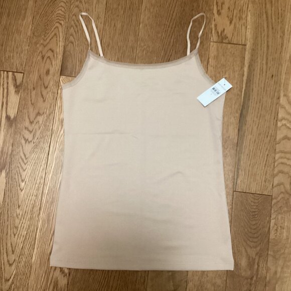 NWT ANN TAYLOR STRETCH CAMI CAMISOLE WASHED TAN SMALL LAYERING SLEEVELESS TANK - Picture 2 of 3